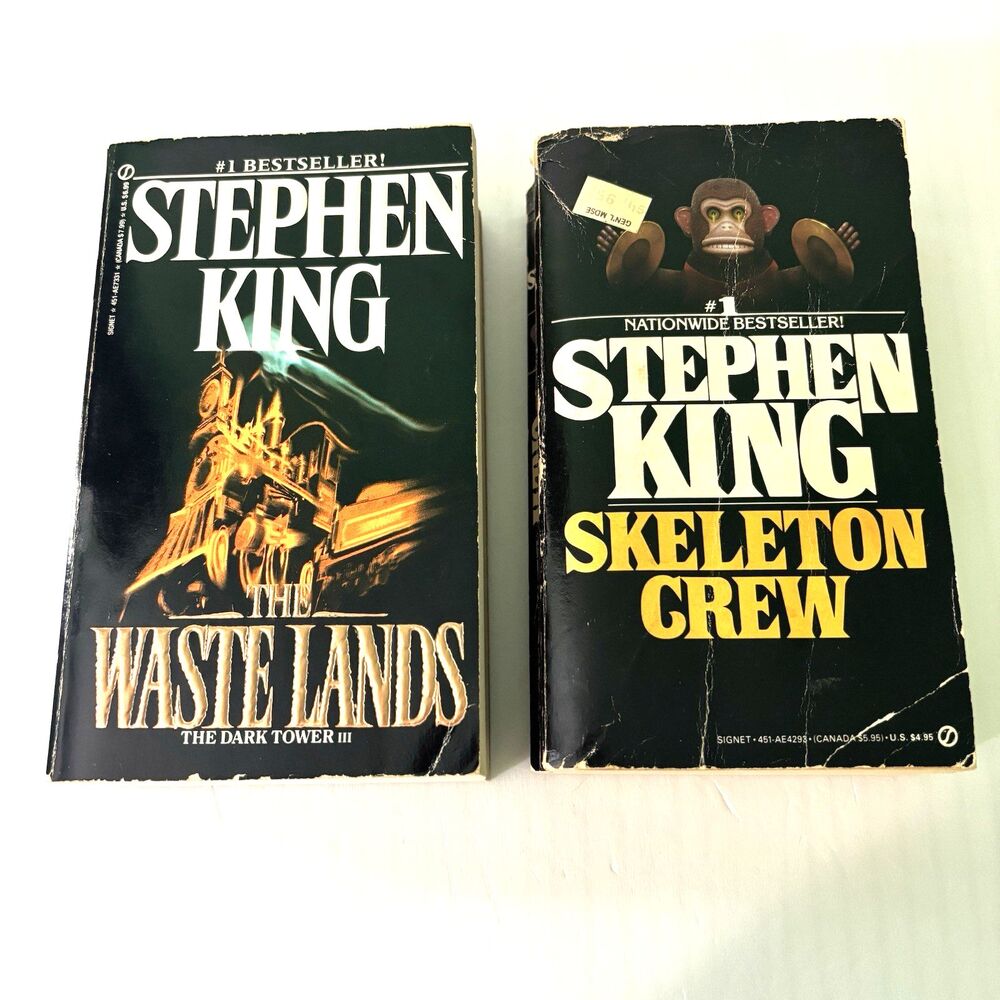 Stephen King Book Lot The Wastelands (The Dark Tower III) '91, Skeleton Crew '85
